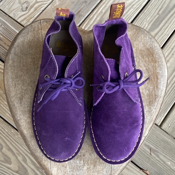 NWOB Dr. Martens Blythe Purple Suede 2-Eyelet Desert Chukka Boot Women's Size 6 - Picture 13 of 13